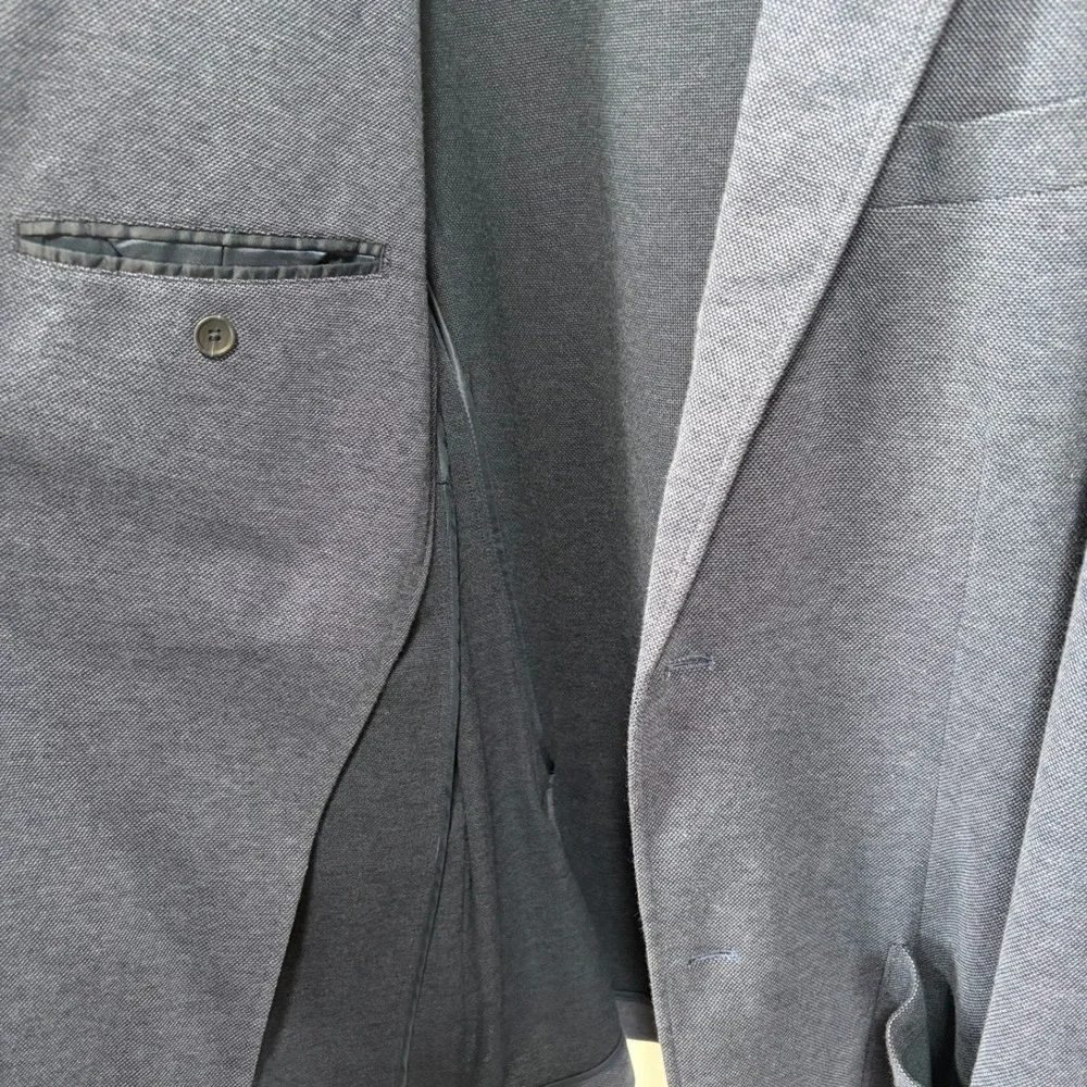Jos A Bank Unstructured Blazer Sport Coat Men 3XLT Tall Blue Traditional Travel - Picture 10 of 15